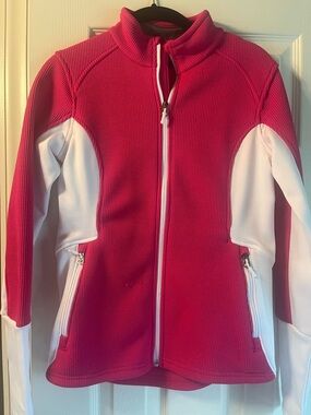 Pink and White Spyder Jacket - size Small
